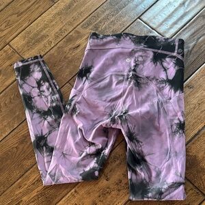 lululemon athletica Leggings - Pink and Black Tie-Dye